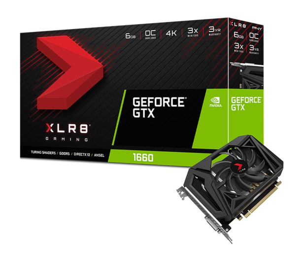 PNY GeForce GTX 1660 XLR8 Gaming OC SF 6GB GDDR5 - 485611 - zdjęcie